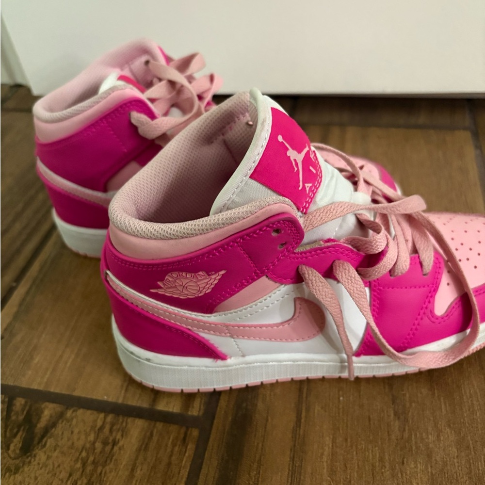 Jordan Kids Pink High-Top Sneakers - Picture 4 of 6